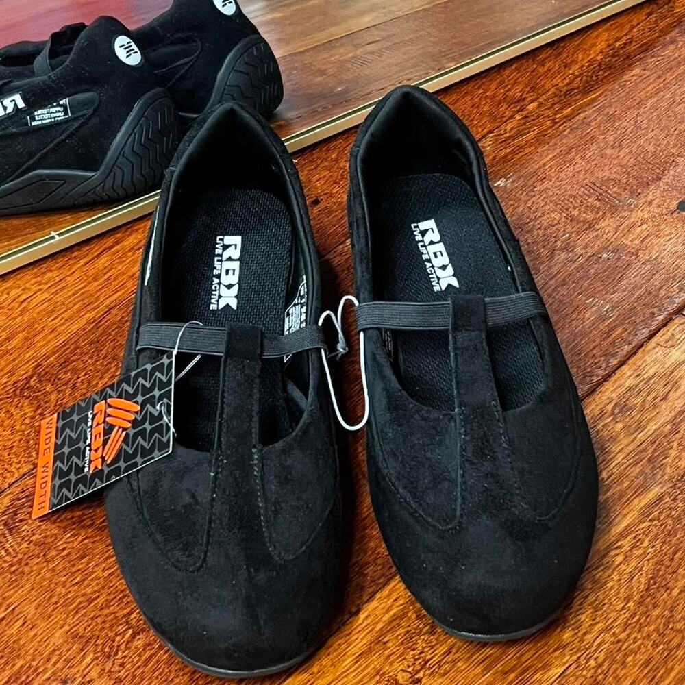 Rbx black suede mary jane
